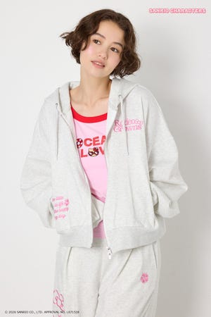 (HELLOKITTY)アップリケジップフーディー