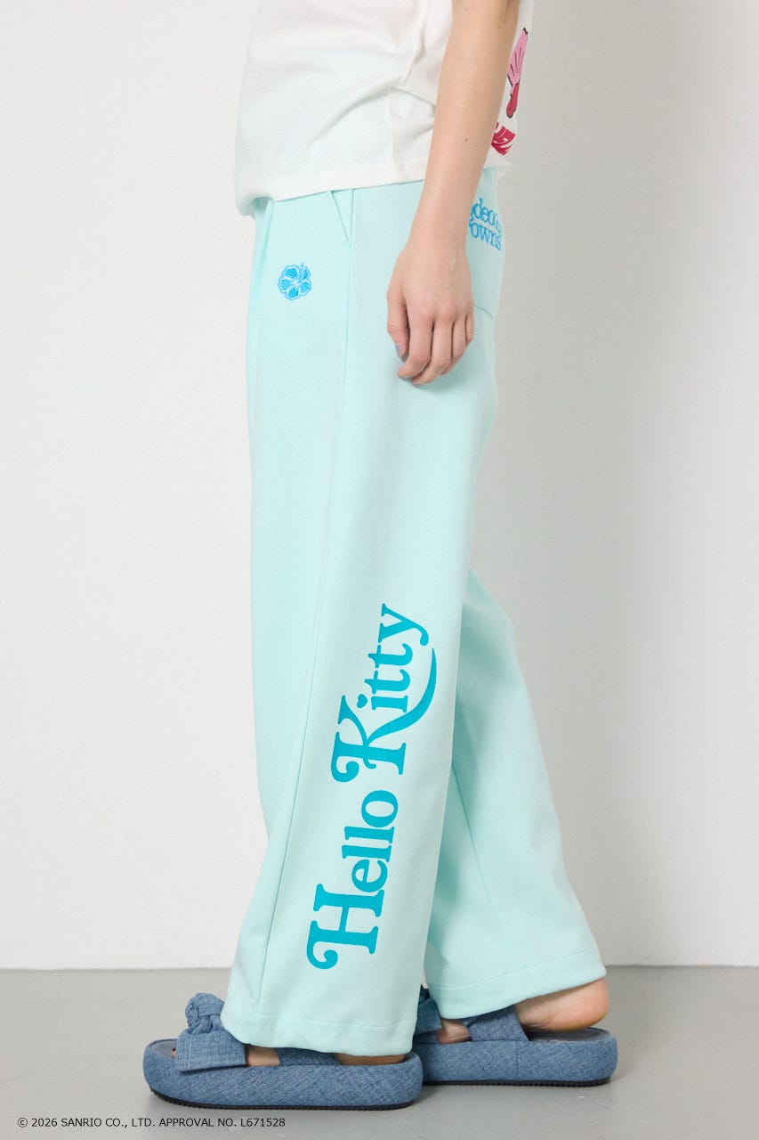 (HELLOKITTY)アップリケスウェットパンツ L/MINT M