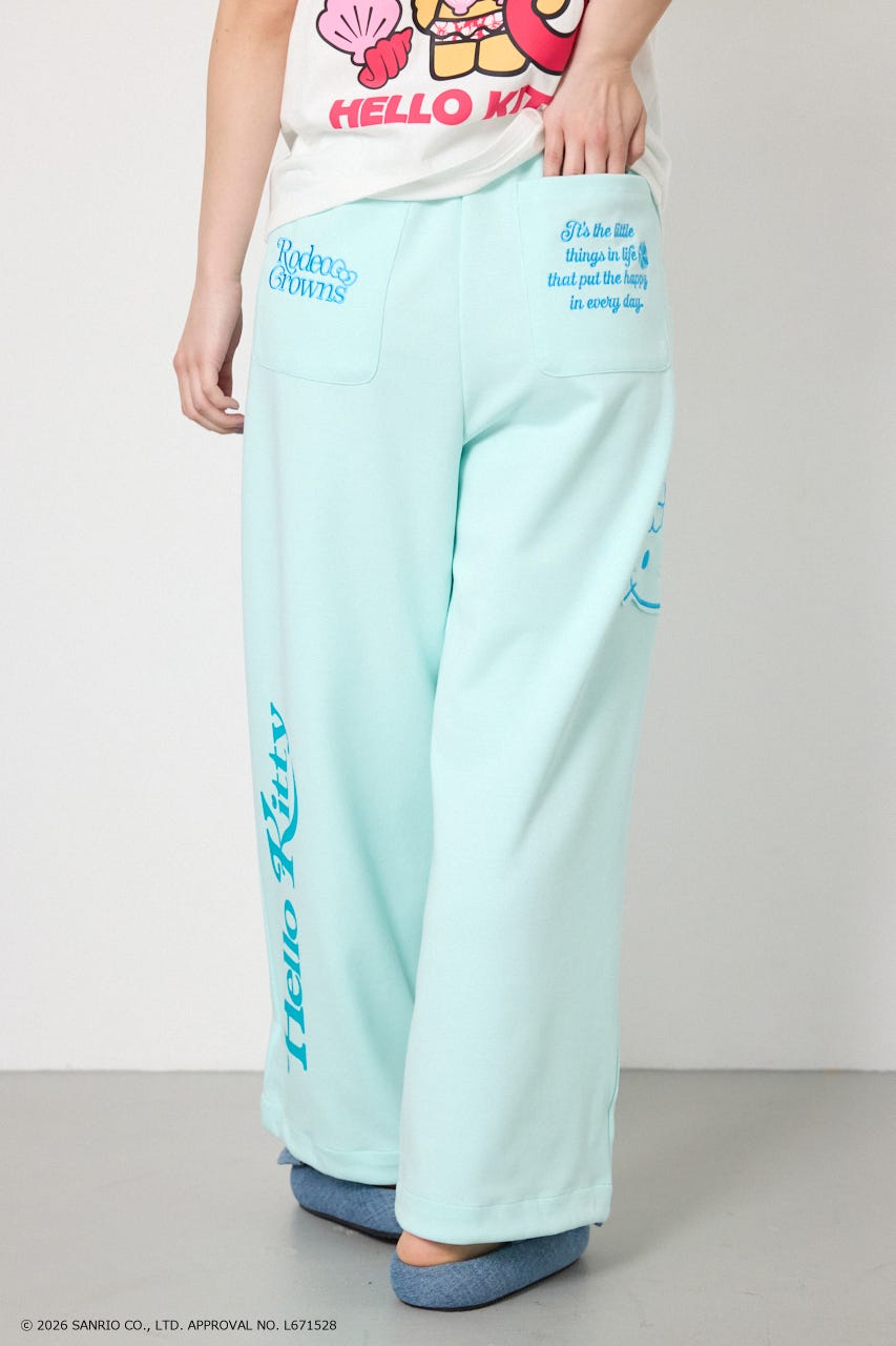 (HELLOKITTY)アップリケスウェットパンツ L/MINT M