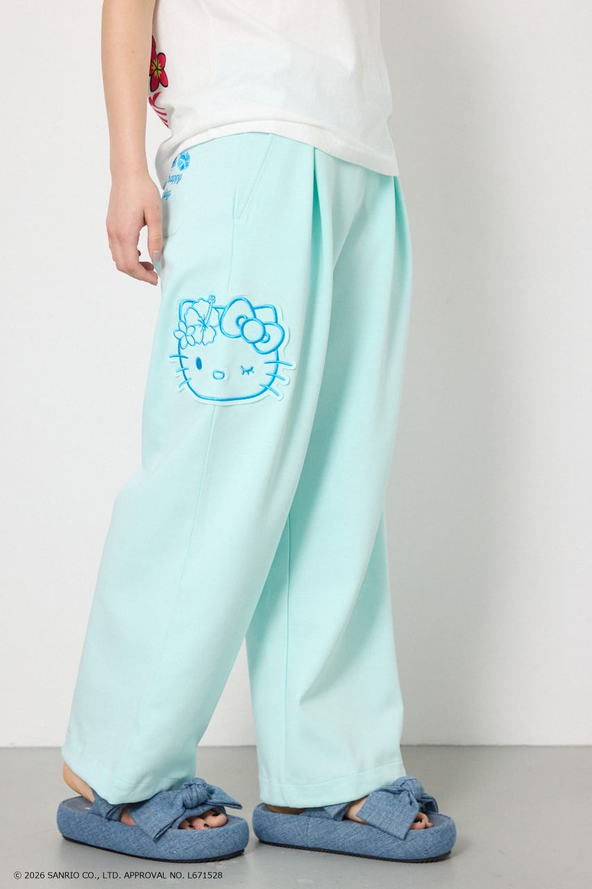 (HELLOKITTY)アップリケスウェットパンツ L/MINT M