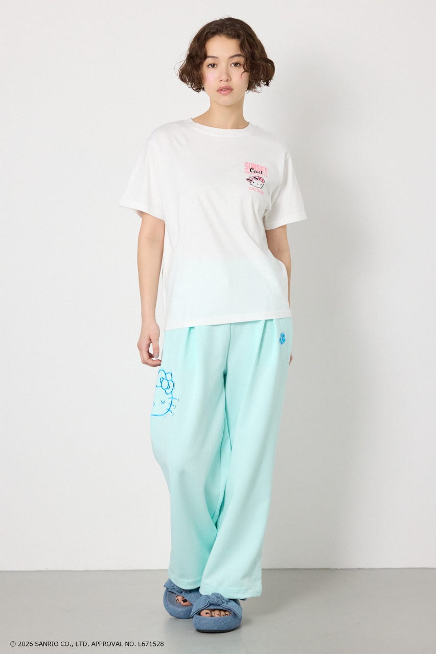(HELLOKITTY)アップリケスウェットパンツ L/MINT M