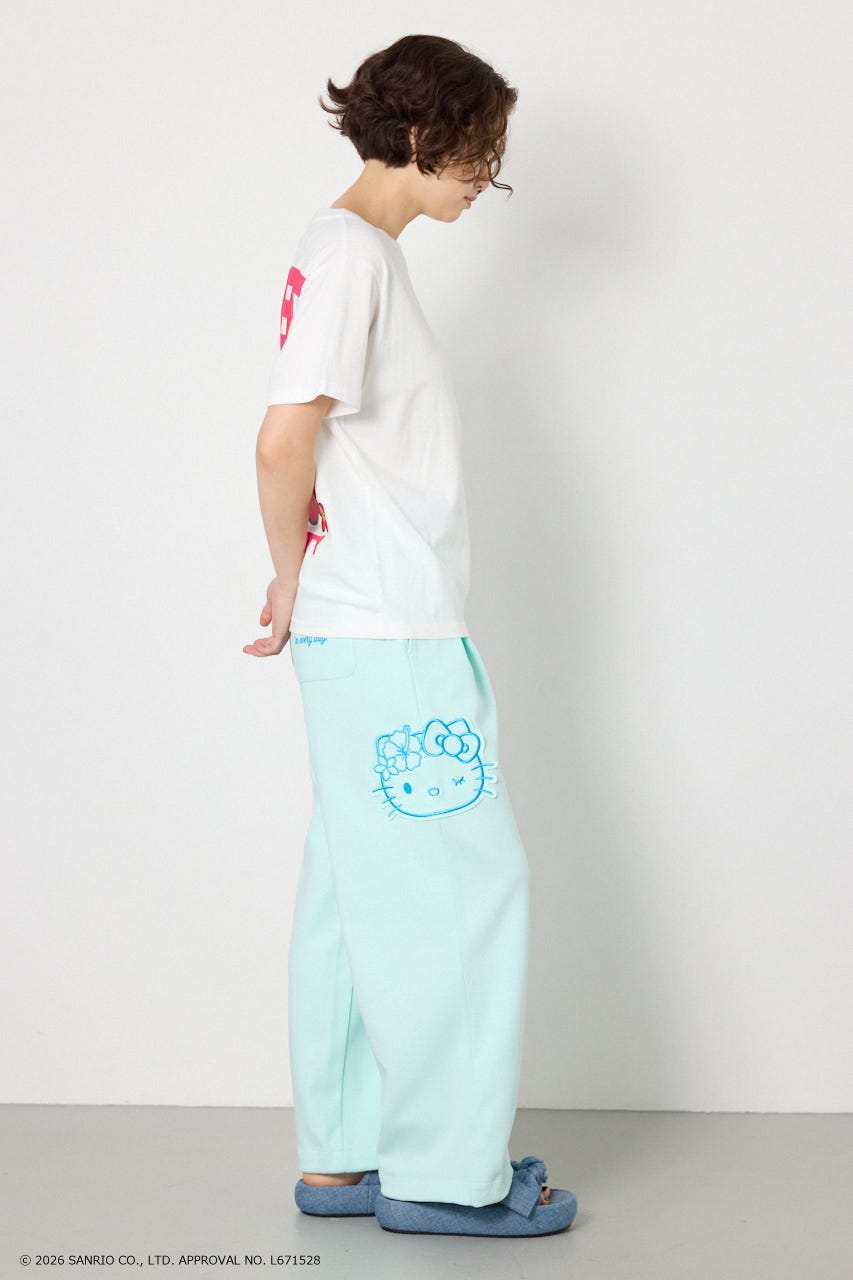 (HELLOKITTY)アップリケスウェットパンツ L/MINT M
