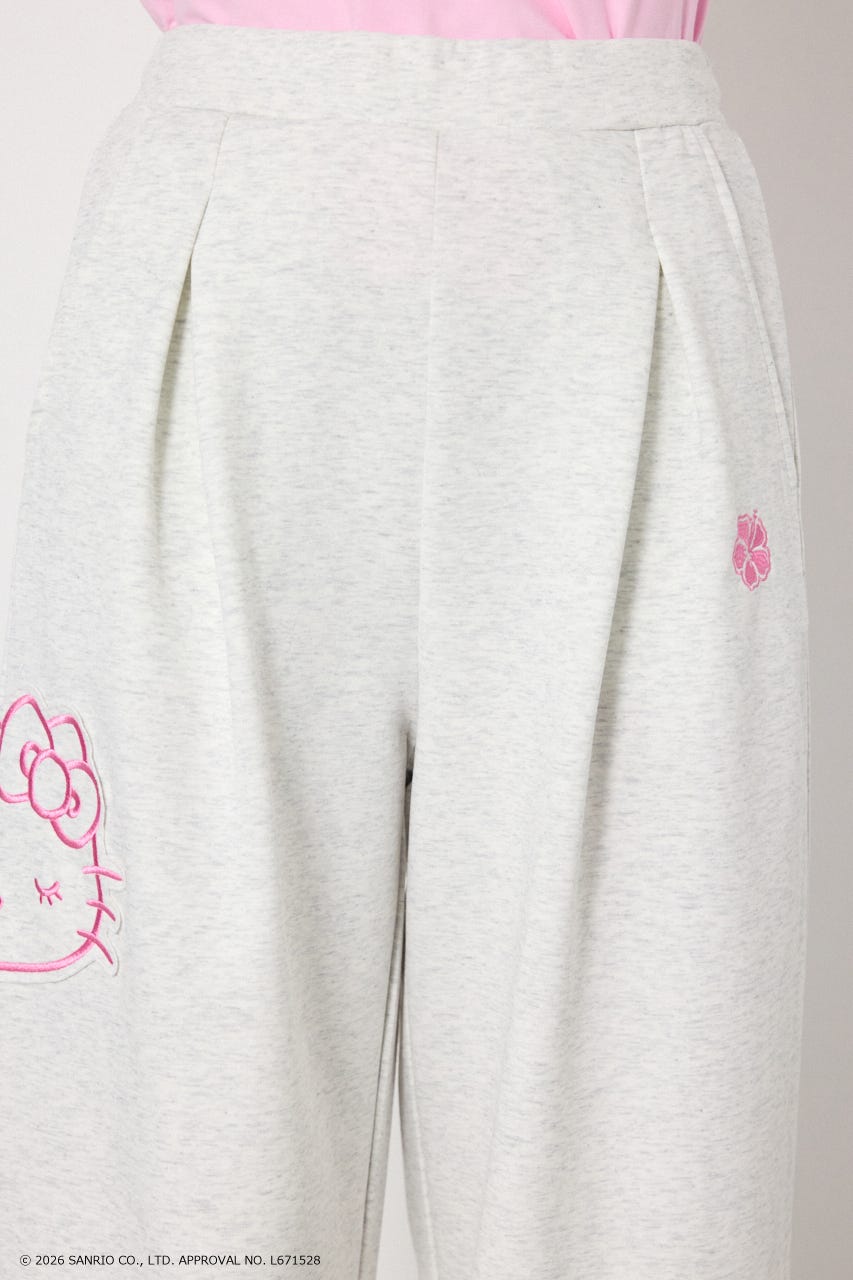 (HELLOKITTY)アップリケスウェットパンツ L/T.GRY M