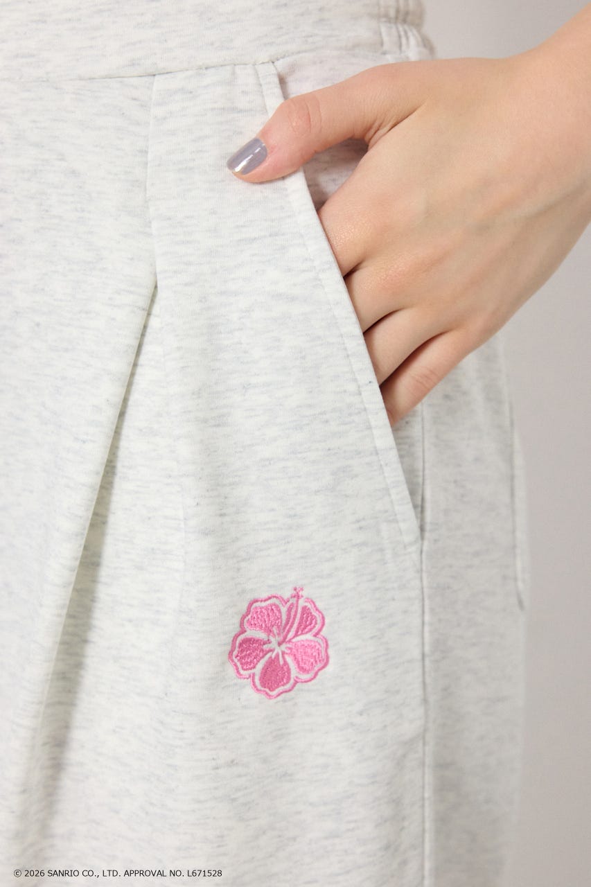 (HELLOKITTY)アップリケスウェットパンツ L/T.GRY M