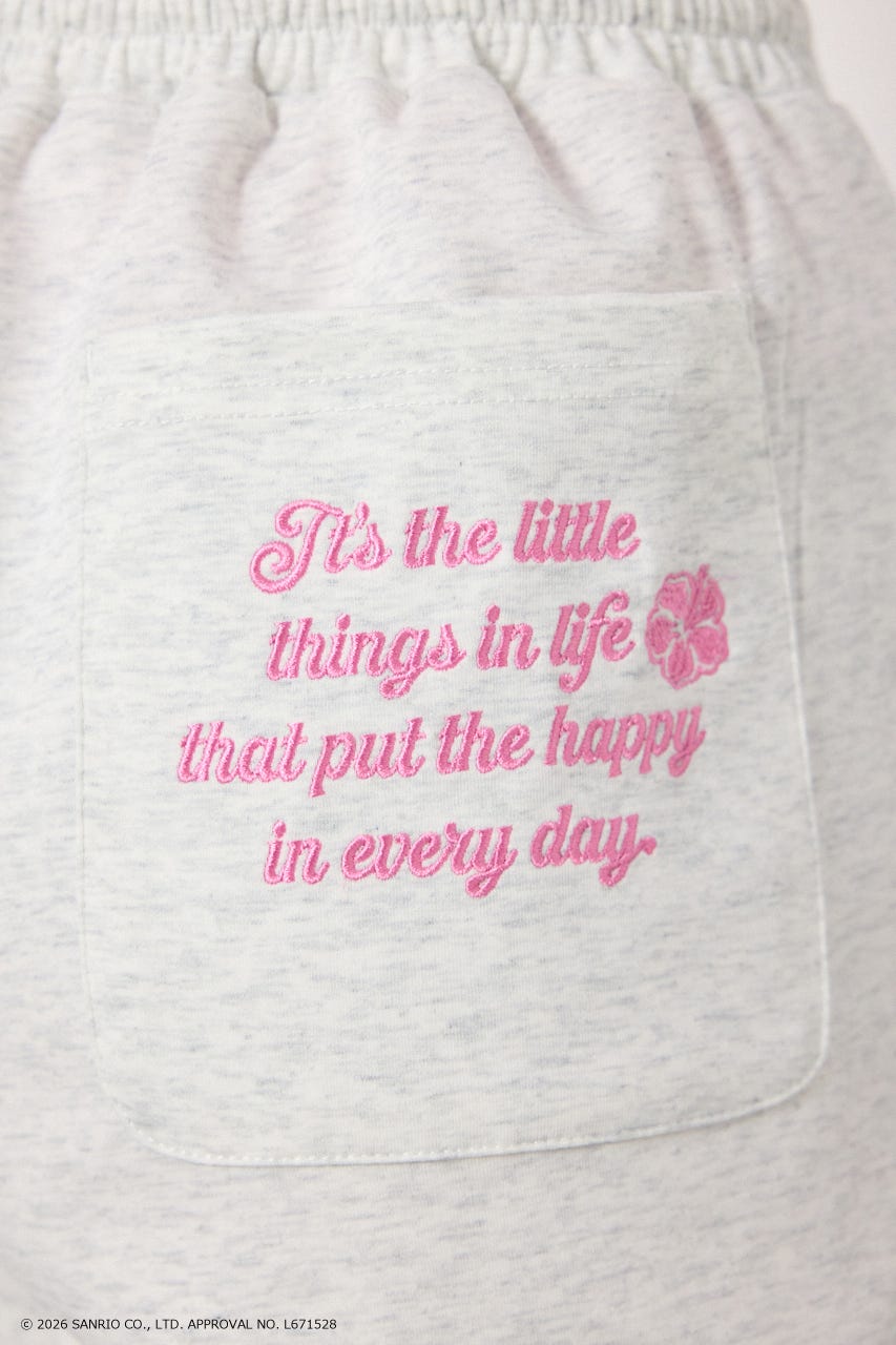 (HELLOKITTY)アップリケスウェットパンツ L/T.GRY M