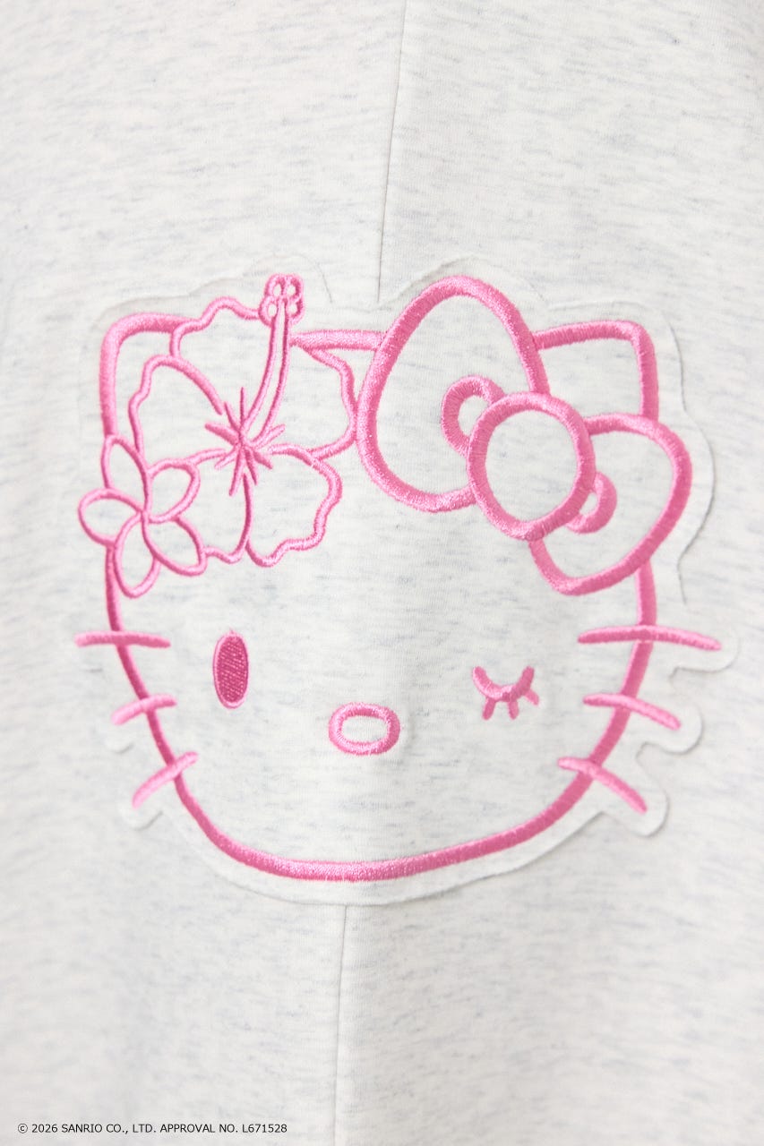 (HELLOKITTY)アップリケスウェットパンツ L/T.GRY M
