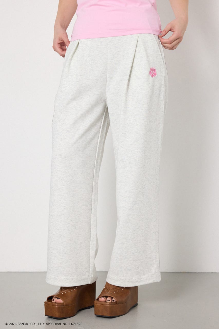 (HELLOKITTY)アップリケスウェットパンツ L/T.GRY M