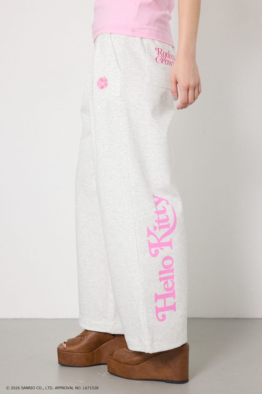 (HELLOKITTY)アップリケスウェットパンツ L/T.GRY M