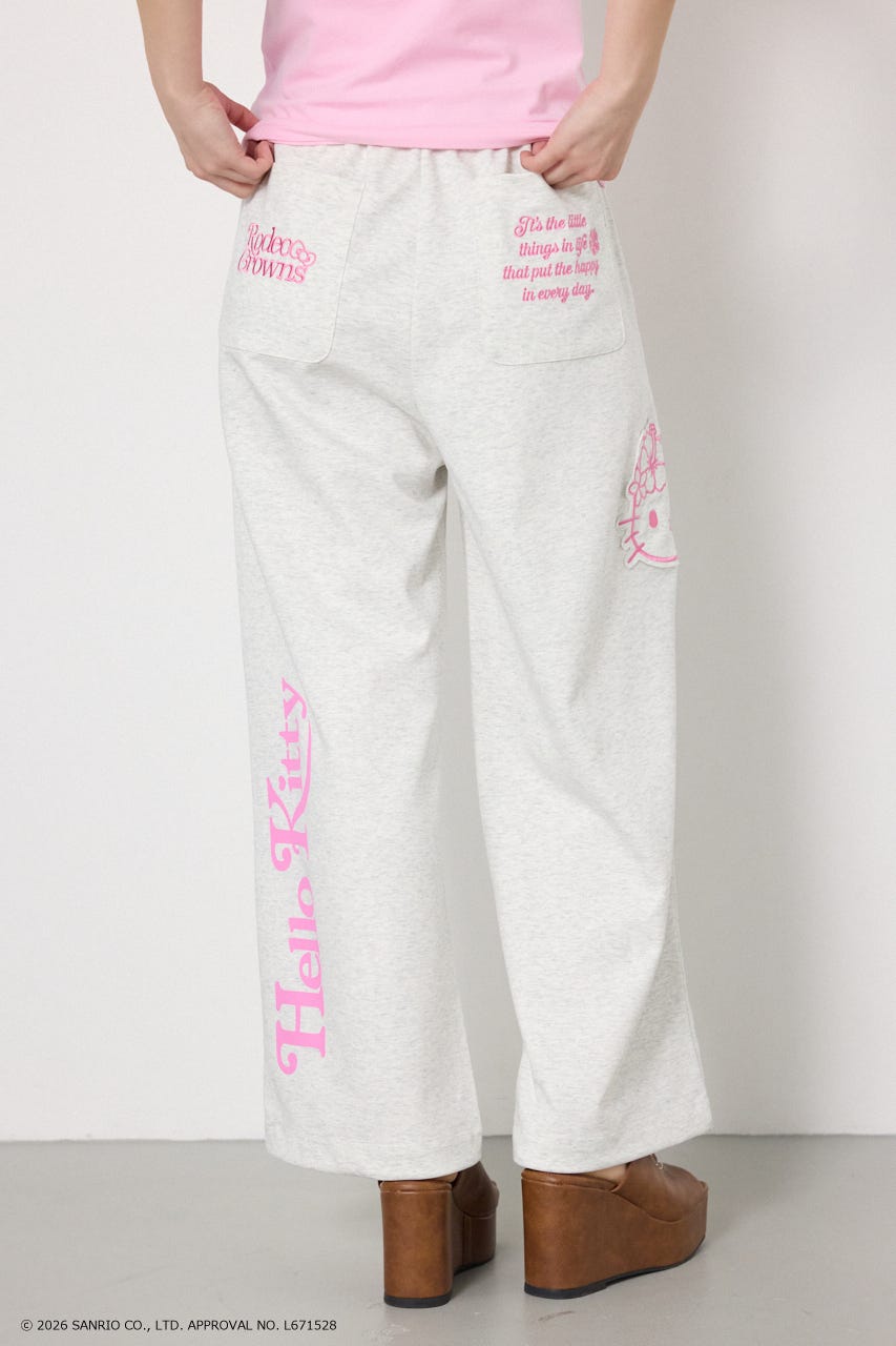 (HELLOKITTY)アップリケスウェットパンツ L/T.GRY M