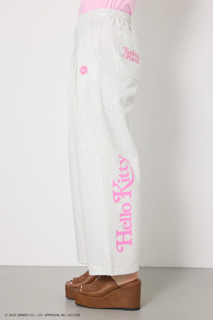 (HELLOKITTY)アップリケスウェットパンツ L/T.GRY M