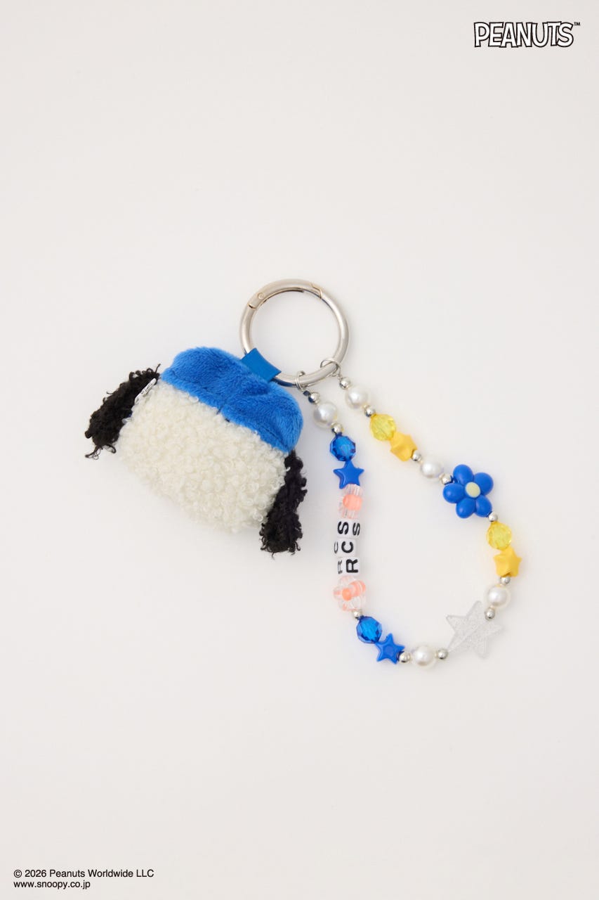 (PEANUTS)フェイスマスコットチャーム 柄BLU FREE