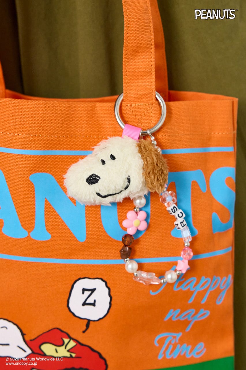(PEANUTS)フェイスマスコットチャーム 柄PNK FREE