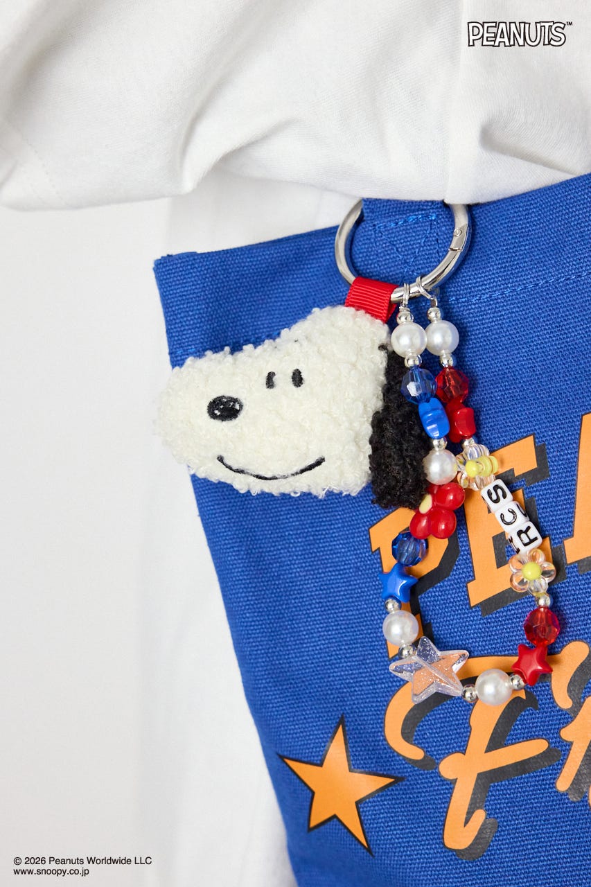 (PEANUTS)フェイスマスコットチャーム 柄RED FREE