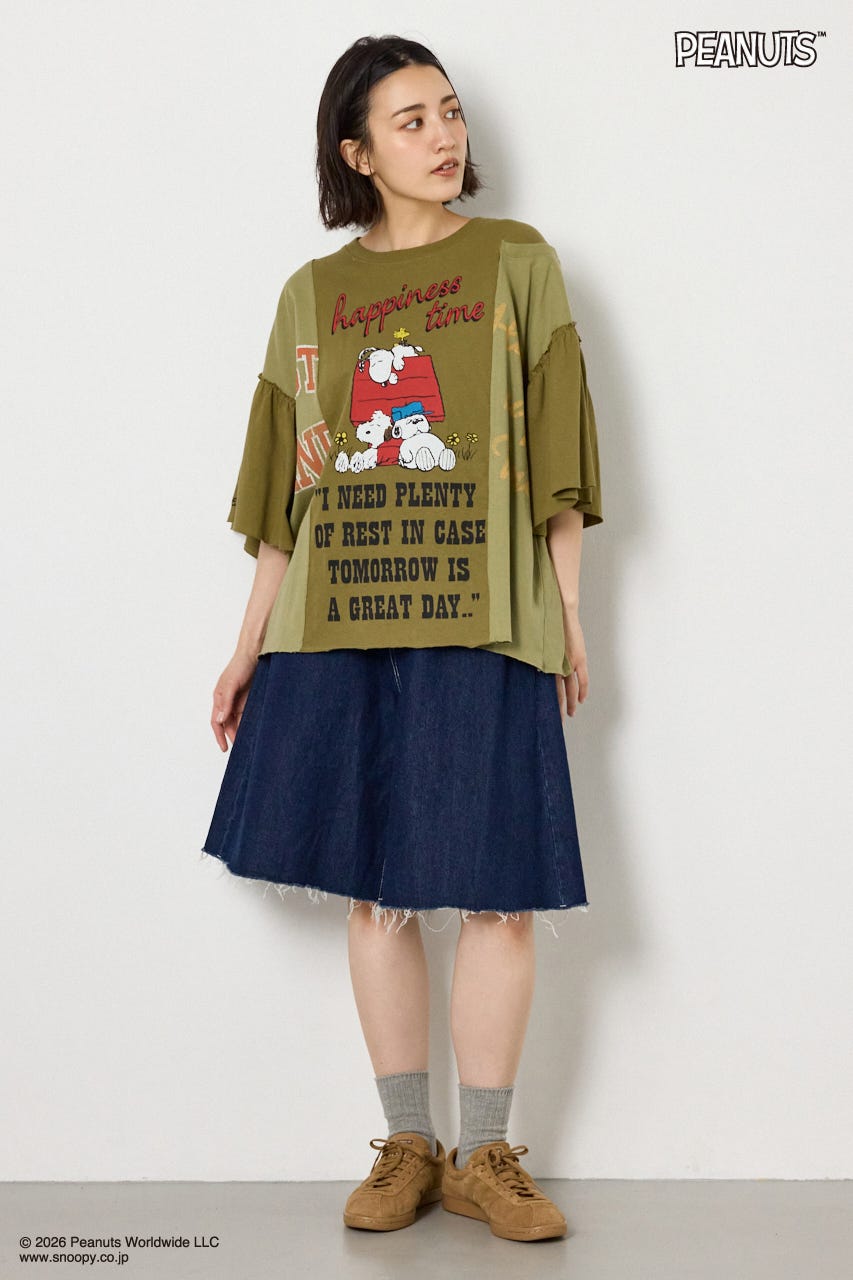 (PEANUTS)カスタムドッキングTシャツ KHA FREE
