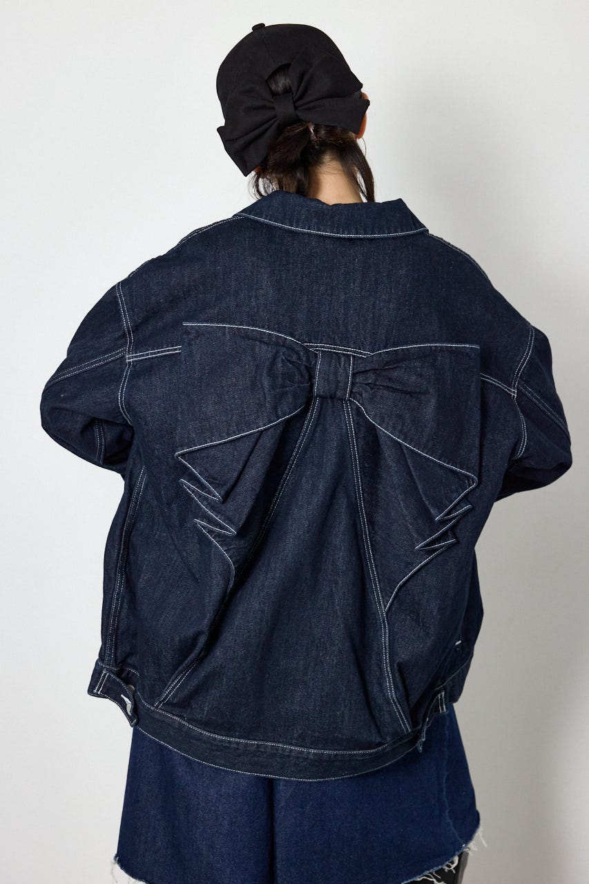 【AW先行予約アイテム】ビッグリボンデニムジャケット One Wash FREE