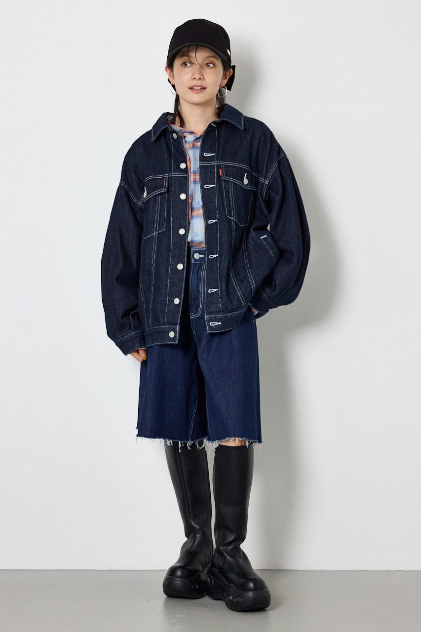 【AW先行予約アイテム】ビッグリボンデニムジャケット One Wash FREE