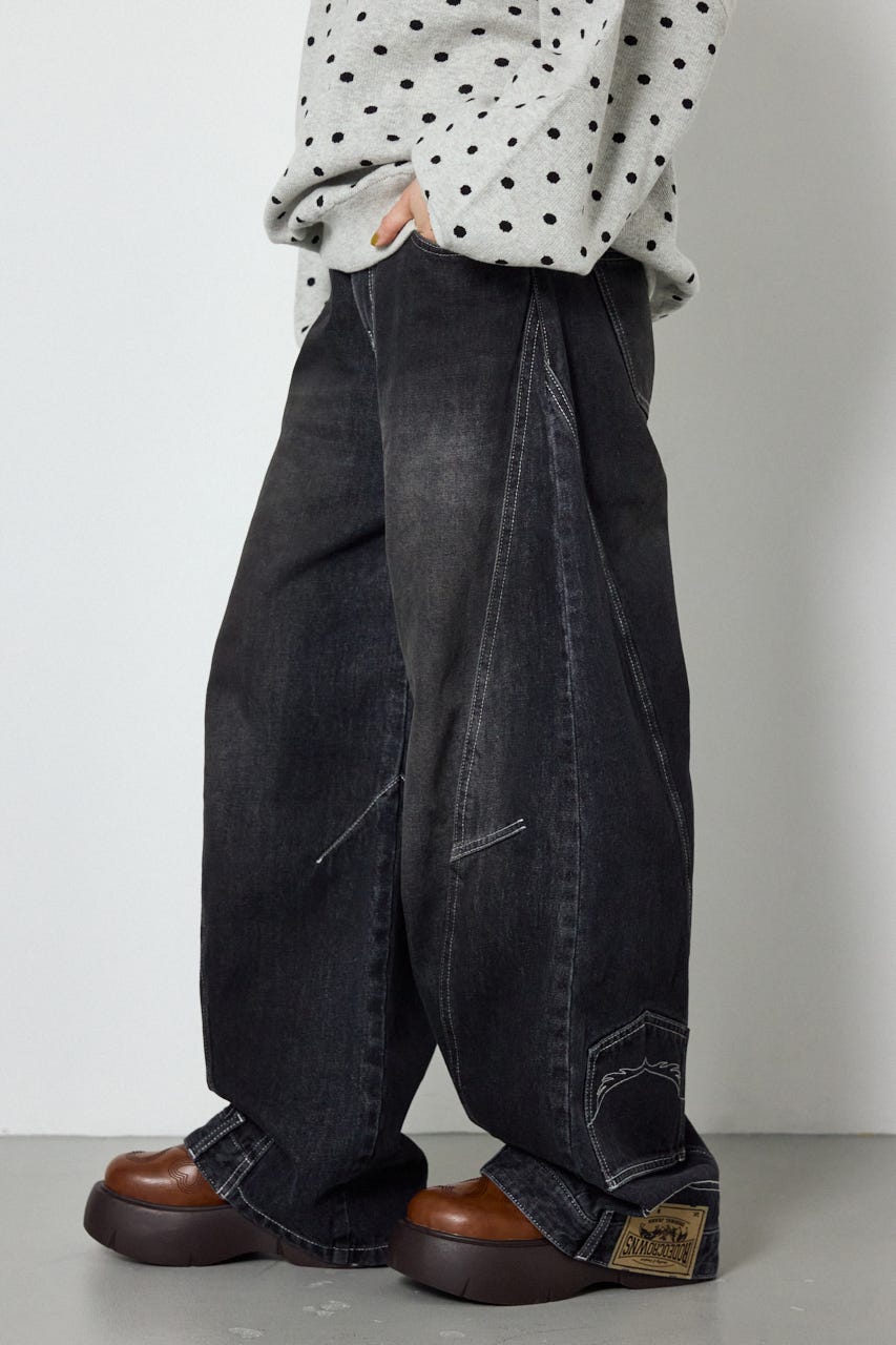 upside down DENIM BLK M