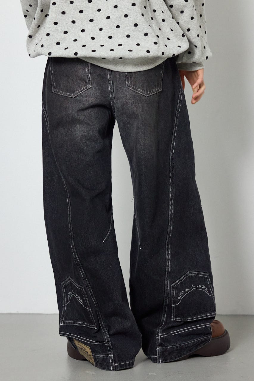 upside down DENIM BLK M
