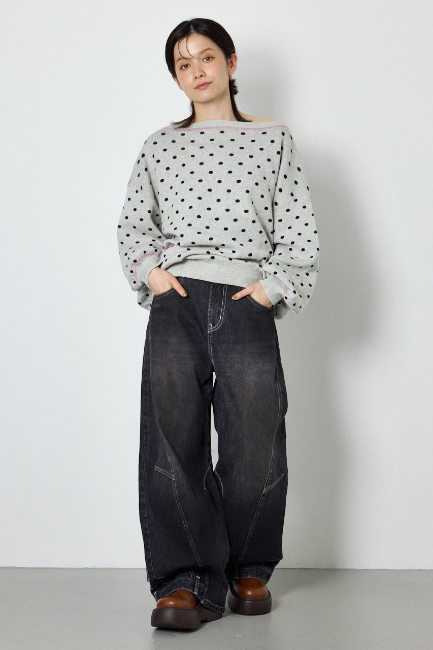 upside down DENIM BLK M