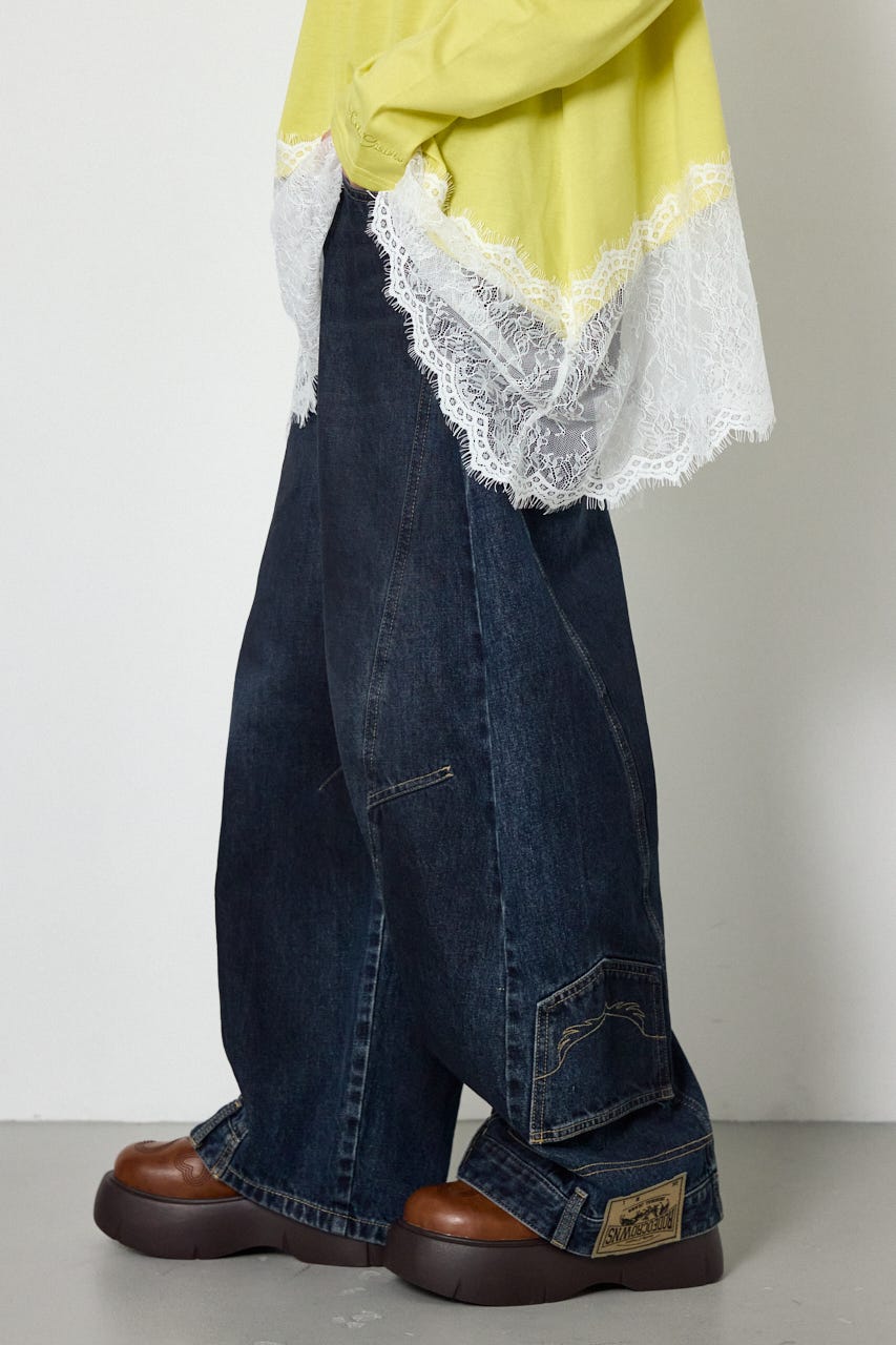upside down DENIM BLU S