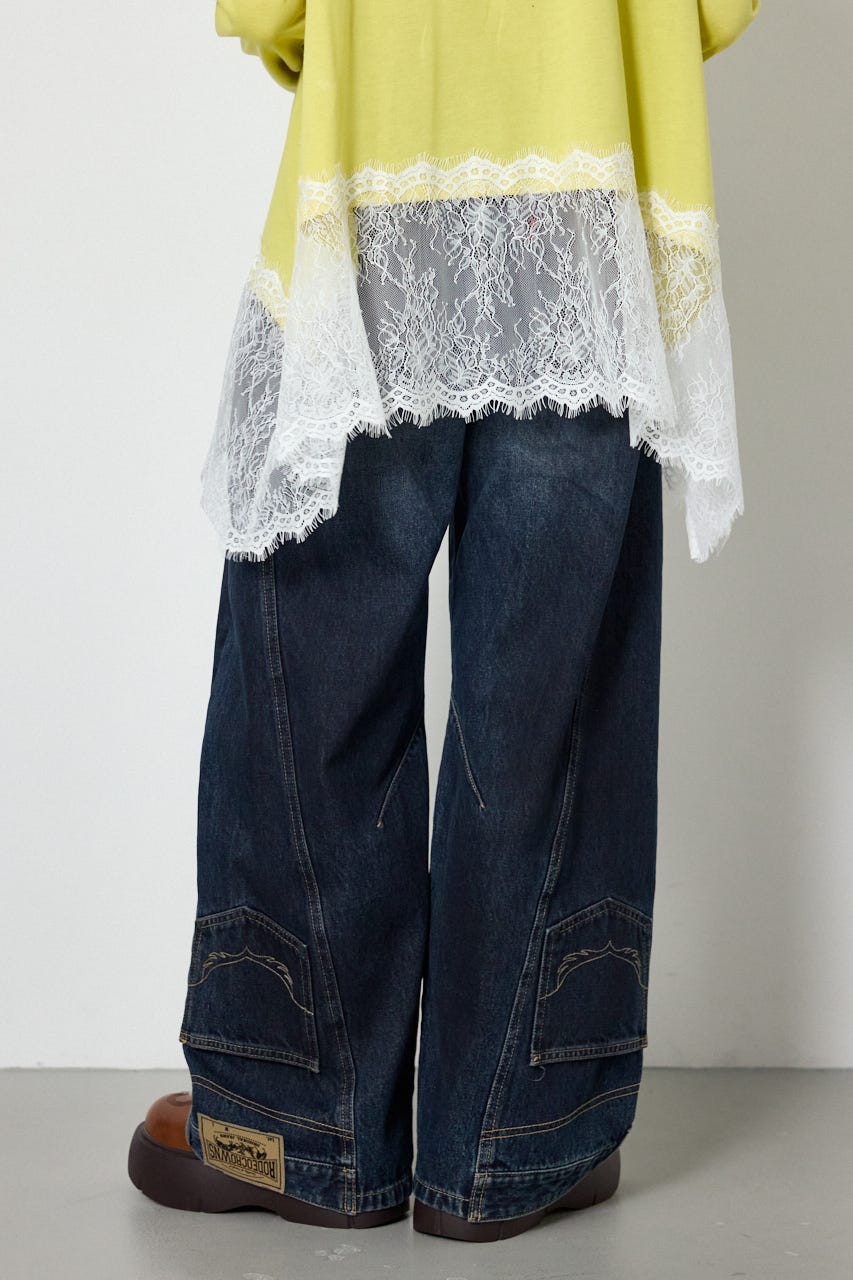 upside down DENIM BLU S