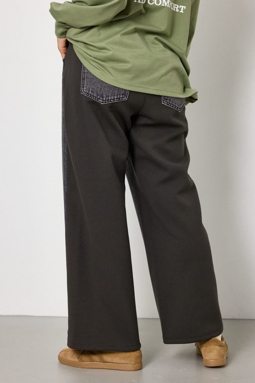 DENIM COMBO PANTS BLK S