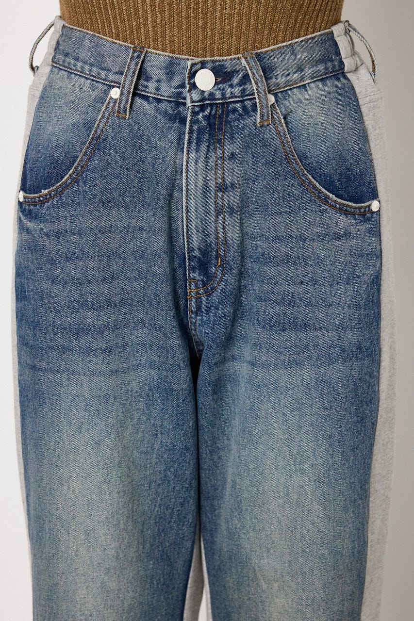 DENIM COMBO PANTS BLU S