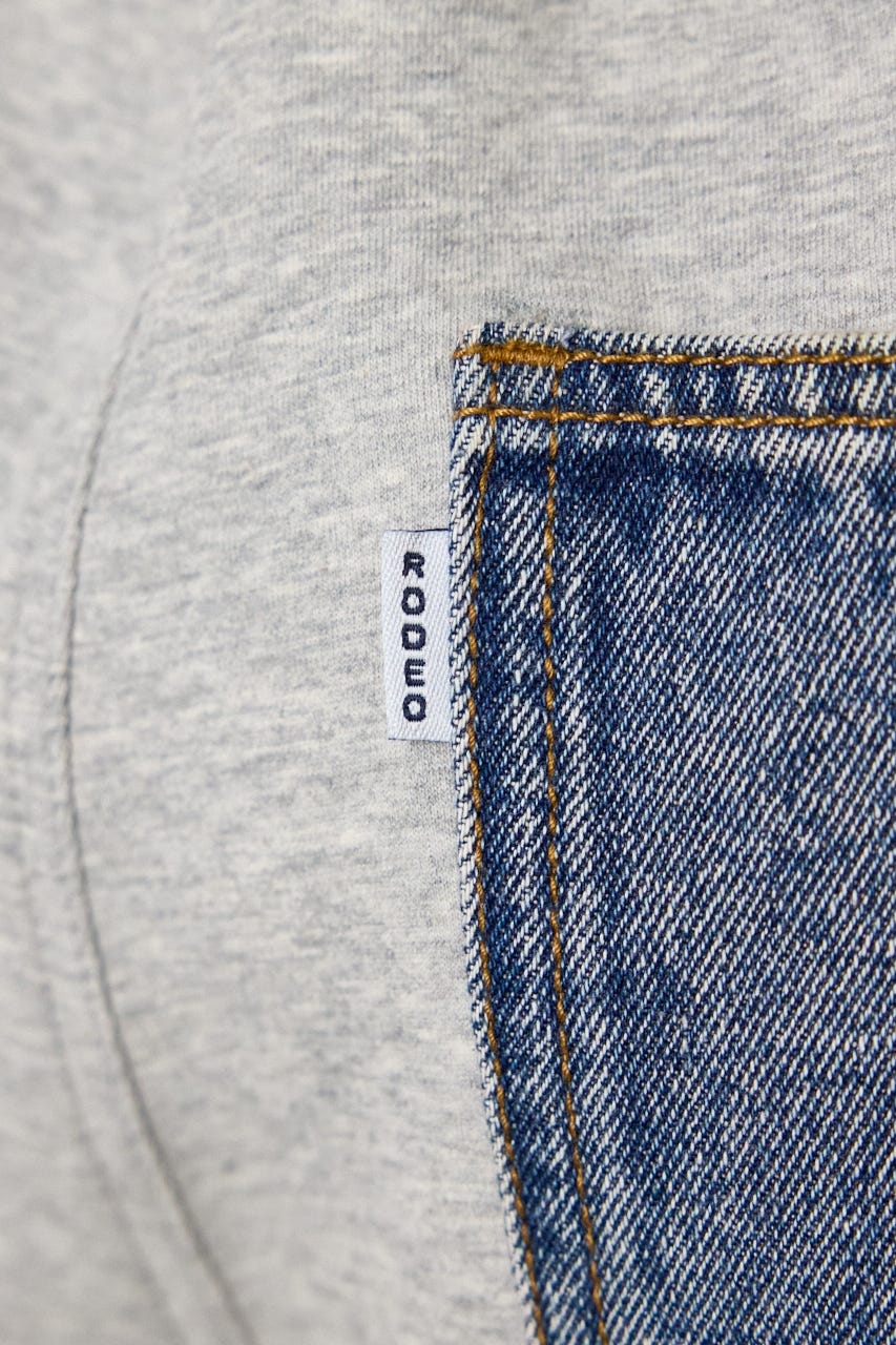DENIM COMBO PANTS BLU S