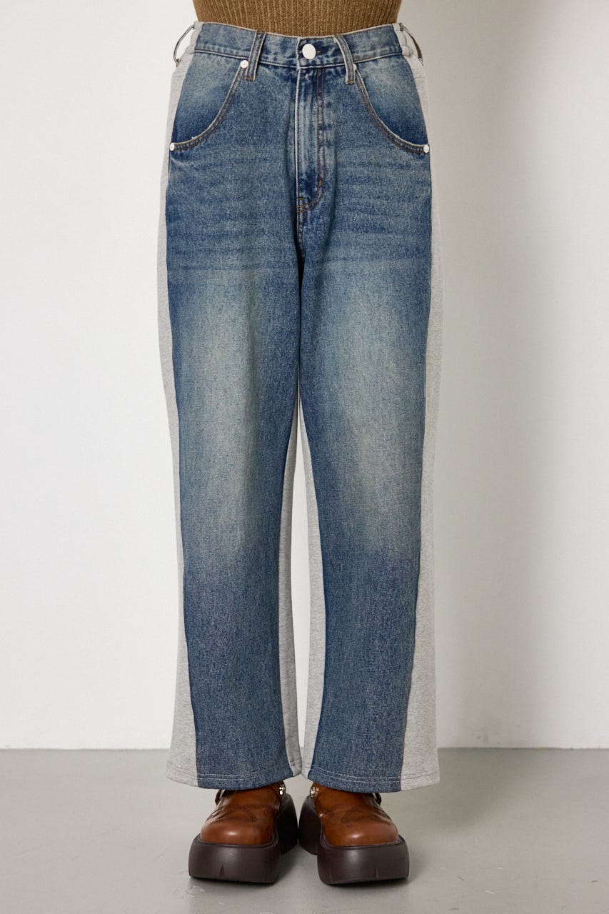 DENIM COMBO PANTS BLU S
