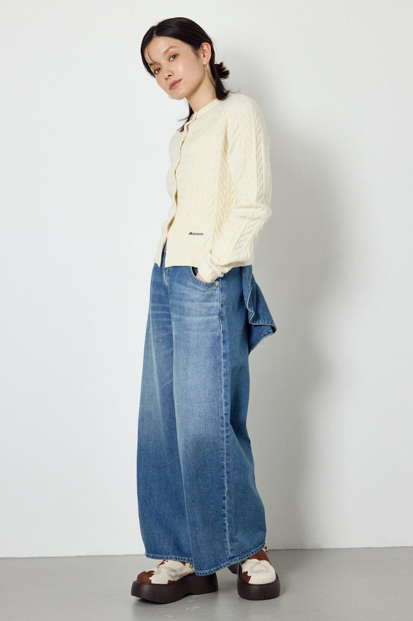 【AW先行予約アイテム】ビッグリボンデニムパンツ BLU S