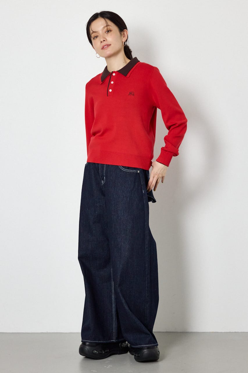 【AW先行予約アイテム】ビッグリボンデニムパンツ One Wash M