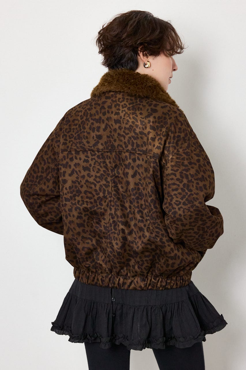 Suede look 2WAY ブルゾン 柄BEG FREE