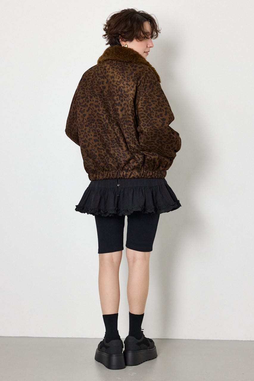 Suede look 2WAY ブルゾン 柄BEG FREE