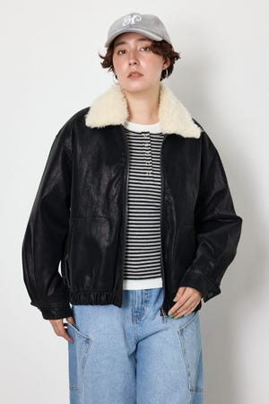 Suede look 2WAY ブルゾン