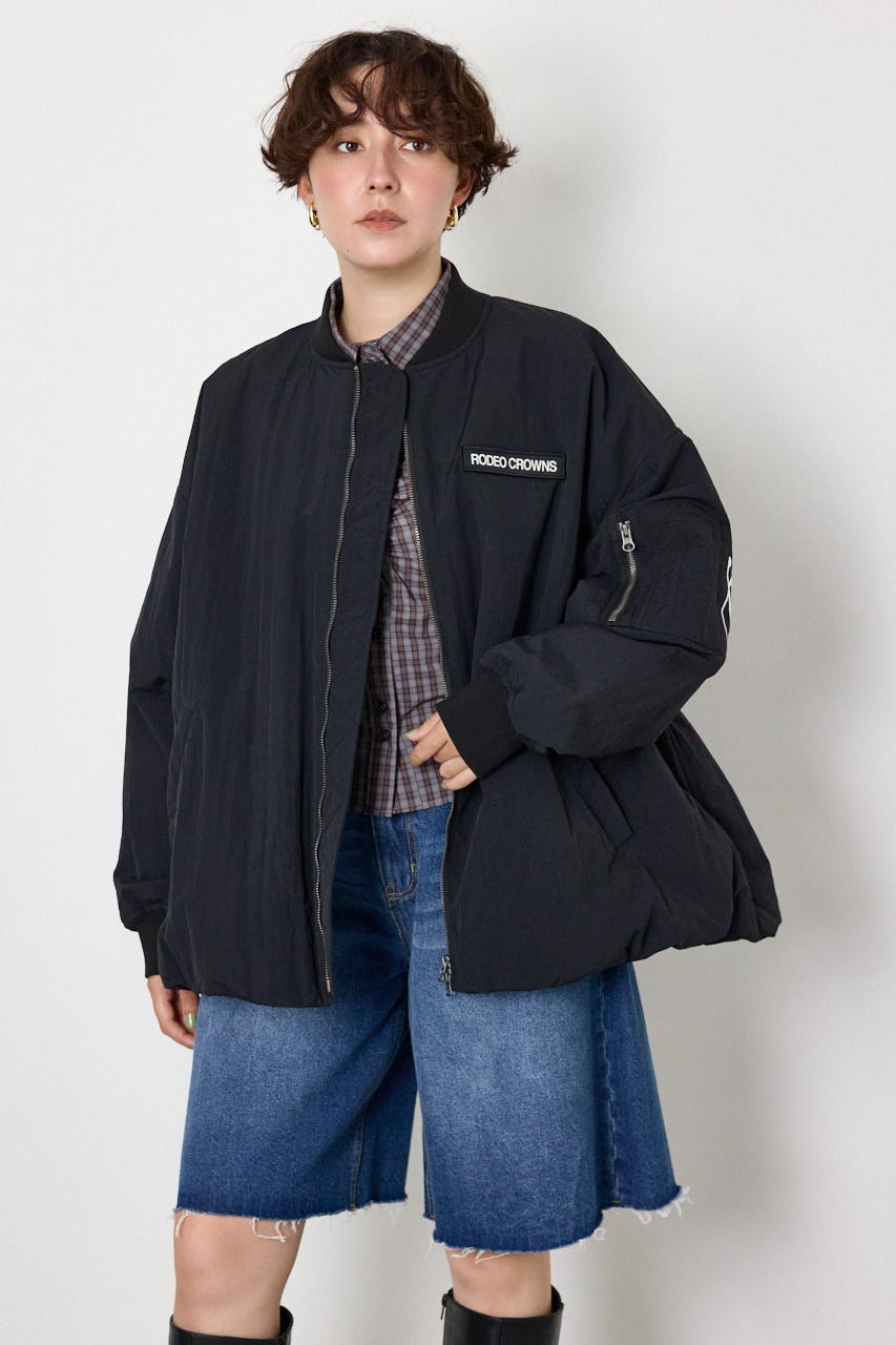 オーバーサイズバルーンロゴブルゾン BLK FREE