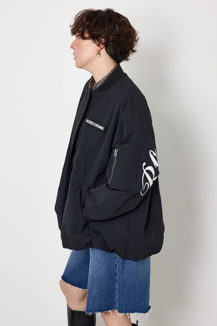 オーバーサイズバルーンロゴブルゾン BLK FREE