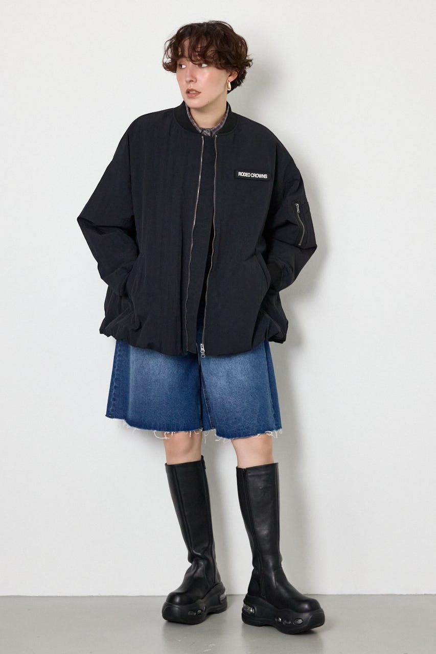 オーバーサイズバルーンロゴブルゾン BLK FREE