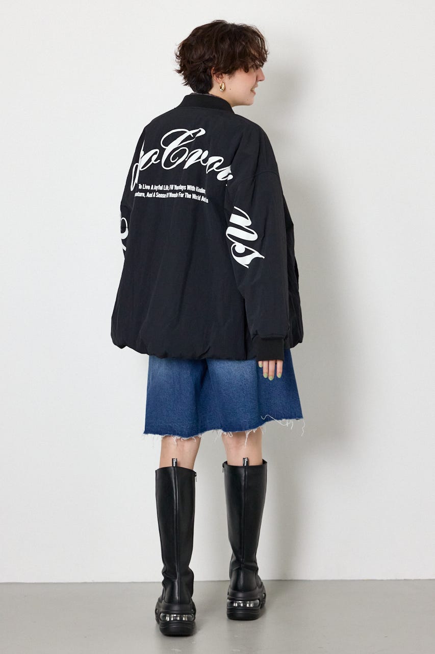 オーバーサイズバルーンロゴブルゾン BLK FREE