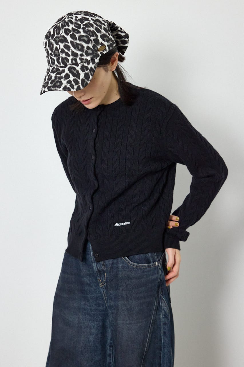 【AW先行予約アイテム】MINI ケーブルニット BLK FREE