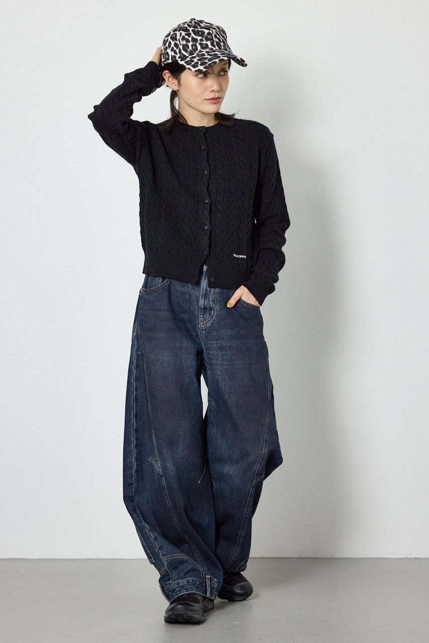 【AW先行予約アイテム】MINI ケーブルニット BLK FREE