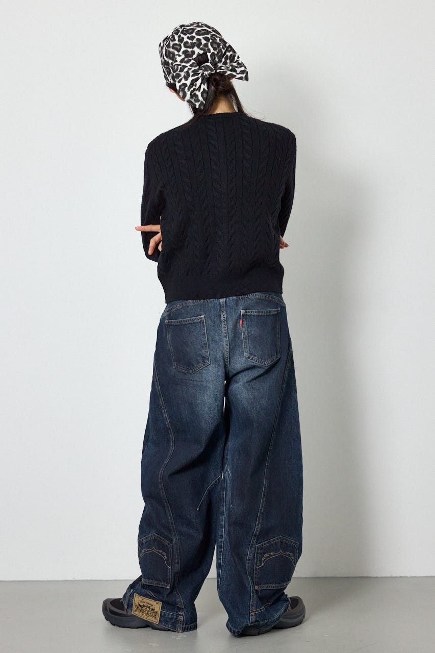 【AW先行予約アイテム】MINI ケーブルニット BLK FREE