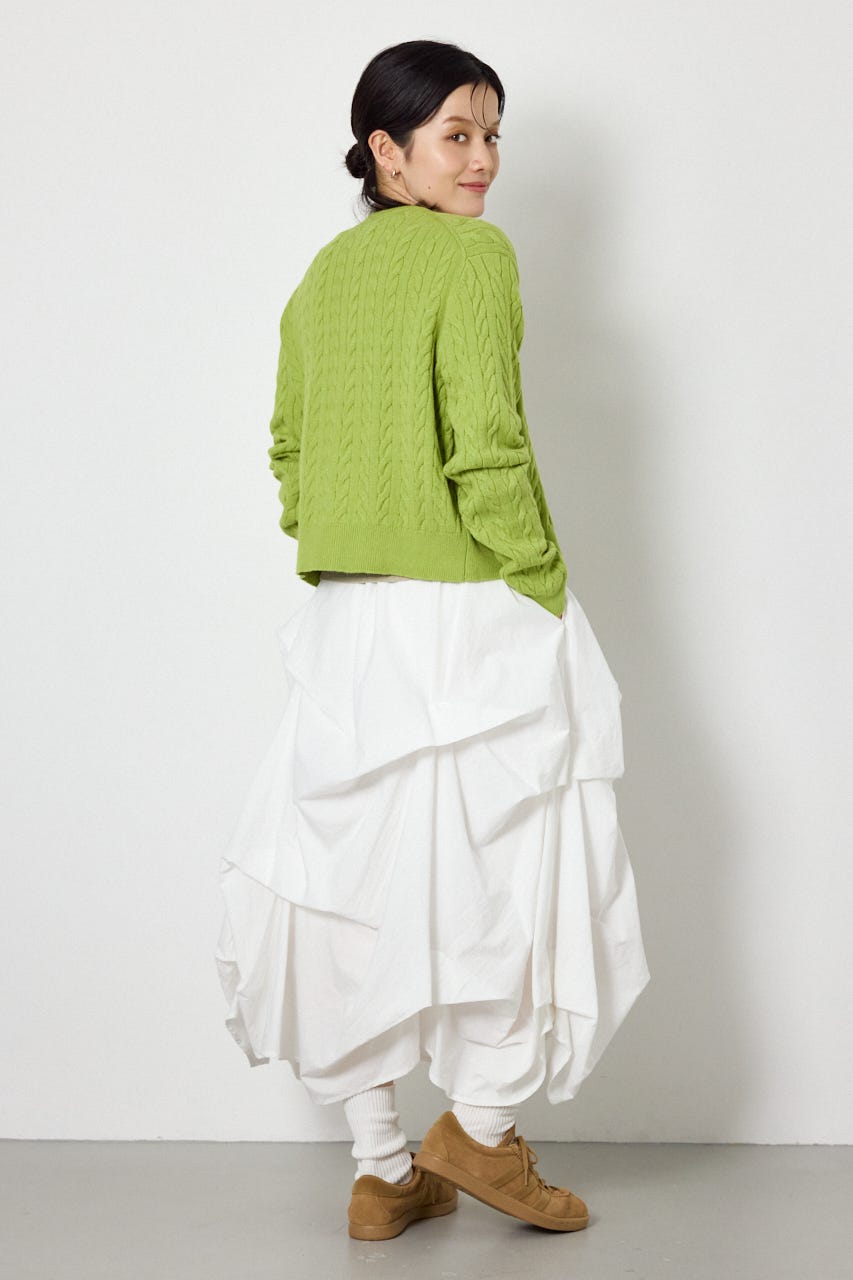 【AW先行予約アイテム】MINI ケーブルニット LIME FREE