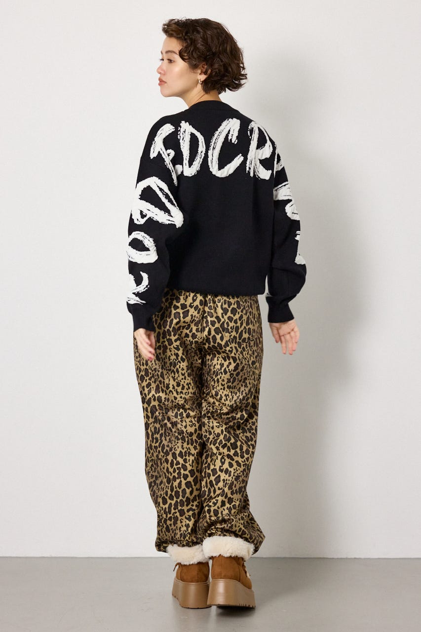 SWELL LOGO KNITトップス BLK FREE