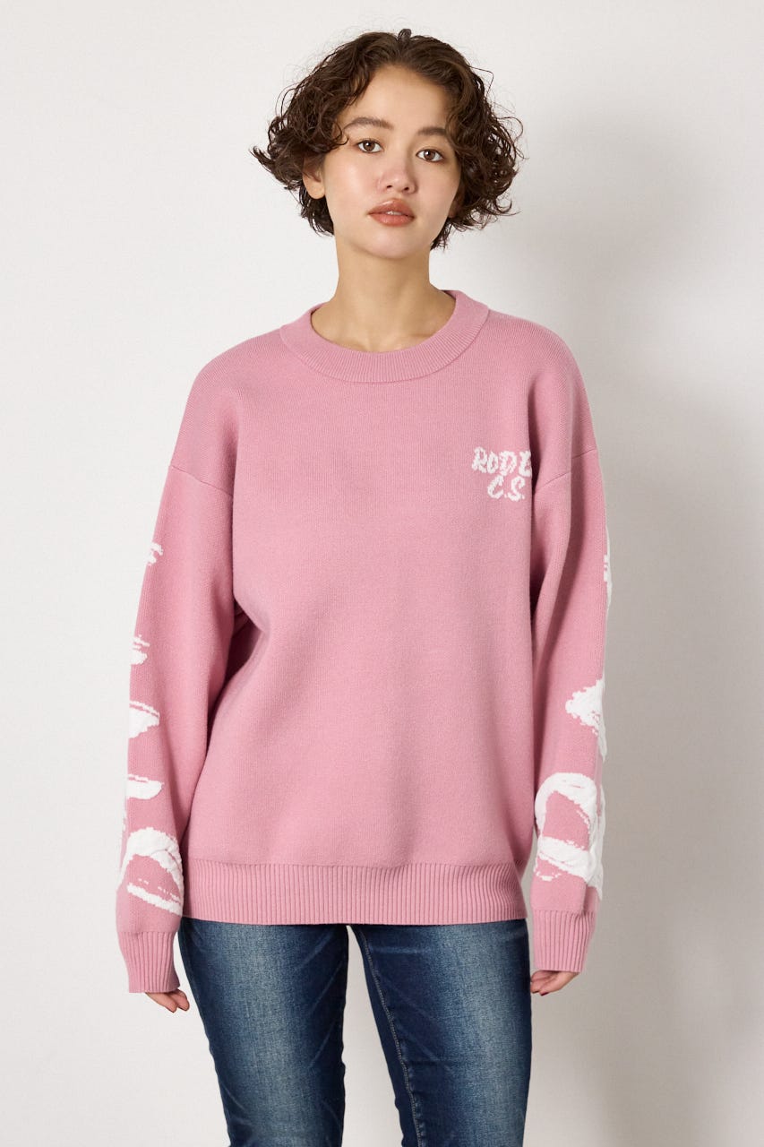 SWELL LOGO KNITトップス L/PNK FREE