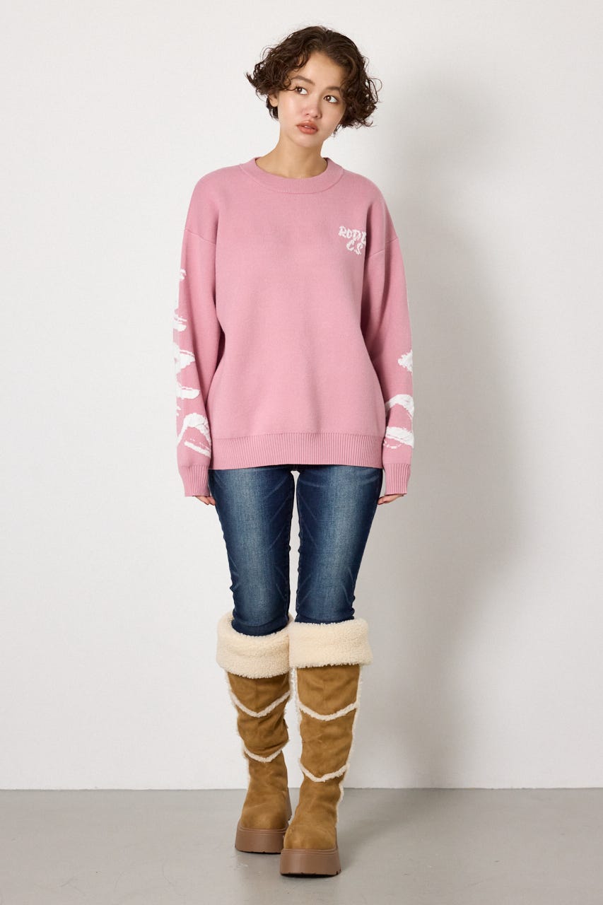 SWELL LOGO KNITトップス L/PNK FREE