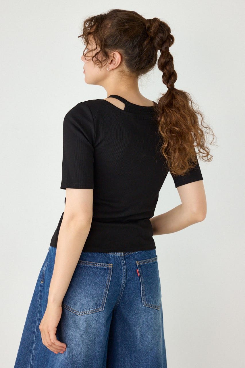 clavicle openTシャツ BLK FREE