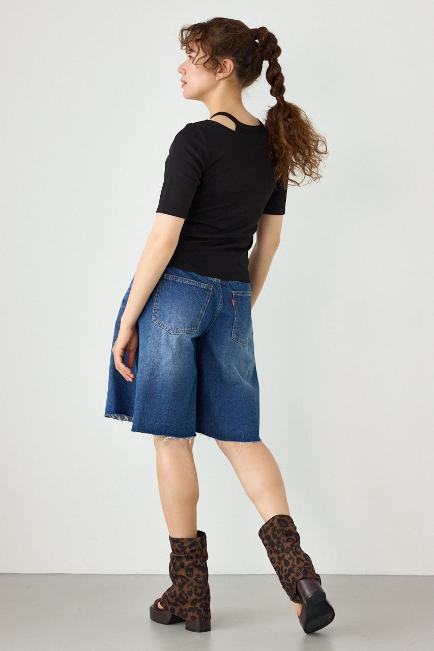 clavicle openTシャツ BLK FREE