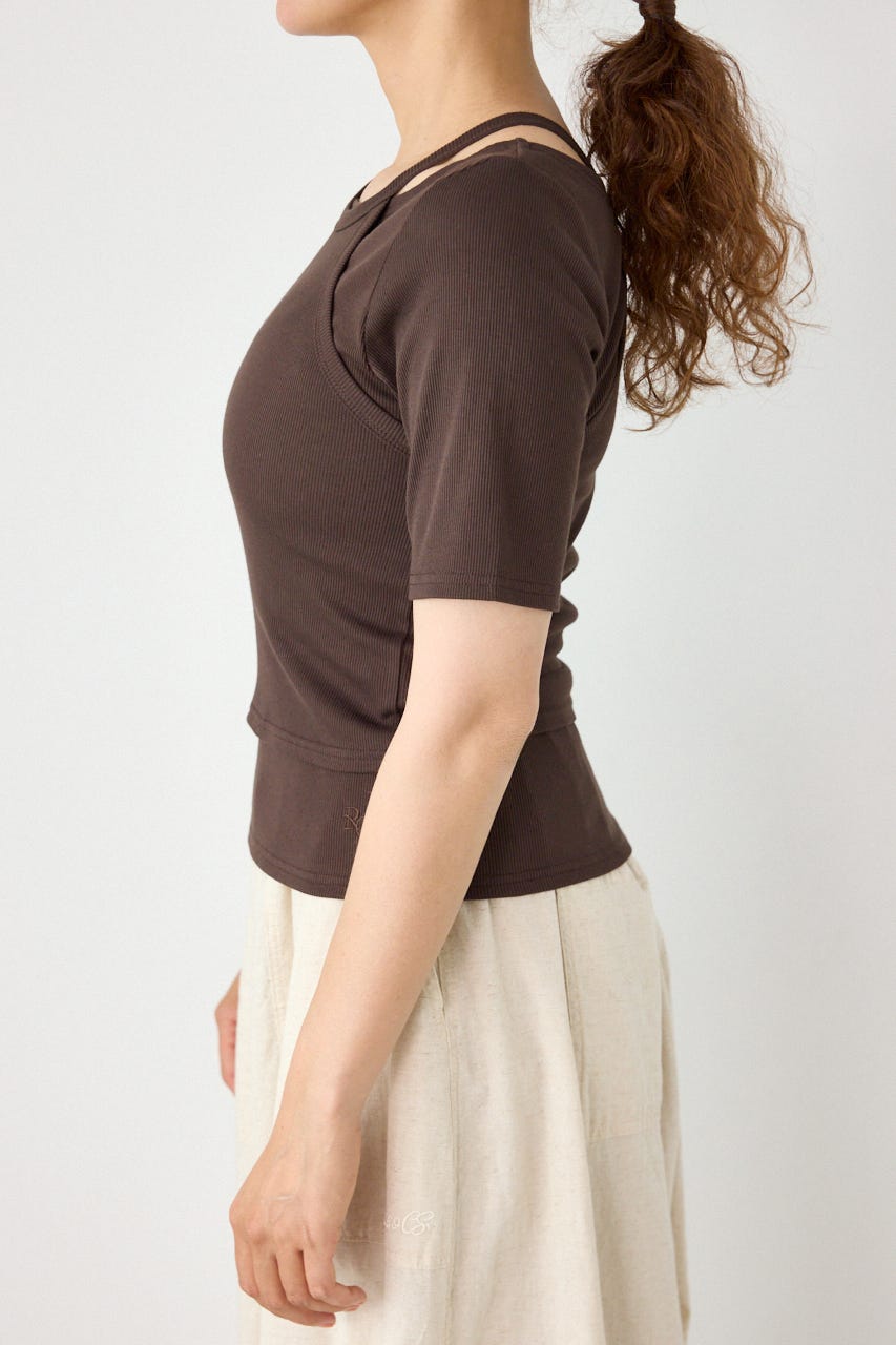 clavicle openTシャツ BRN FREE