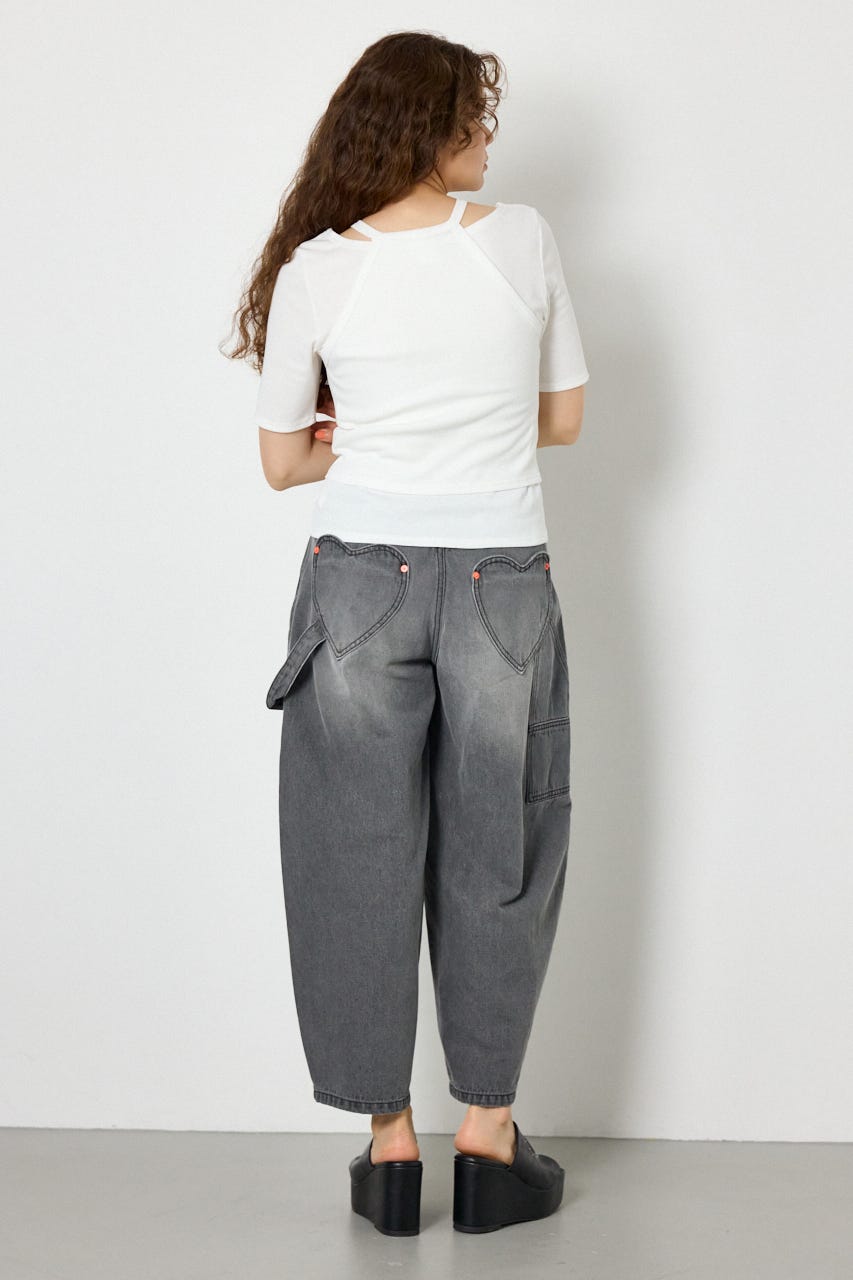 clavicle openTシャツ O/WHT FREE