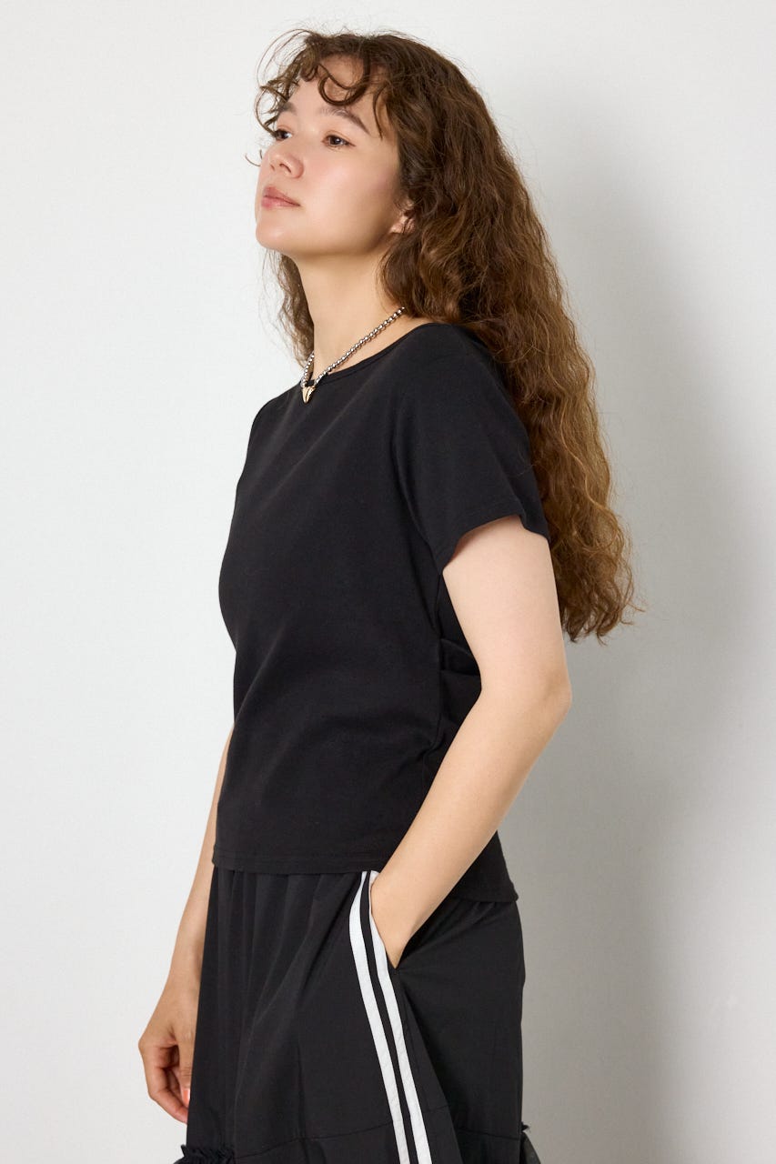 マルチWAYドレープTシャツ BLK FREE